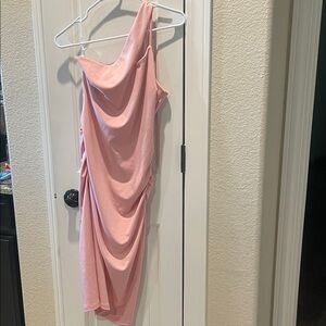 Grace Karin One-Shoulder Pink Dress